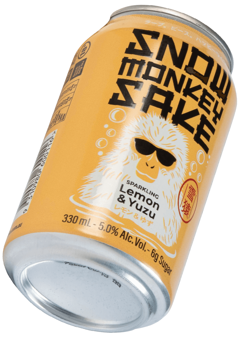 A can of Snow Monkey Sake - Lemon & Yuzu