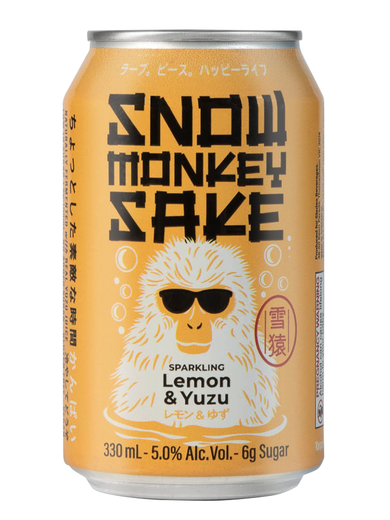 A can of Snow Monkey Sake - Lemon & Yuzu