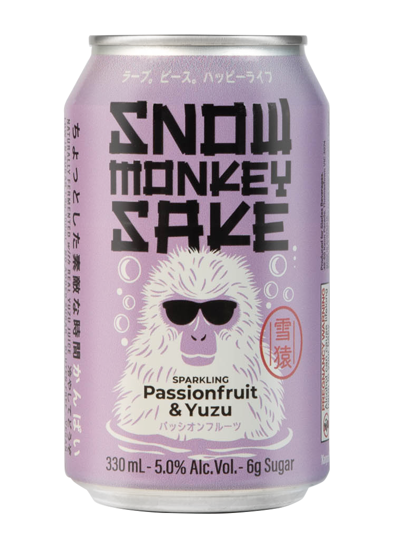 A can of Snow Monkey Sake - Passionfruit & Yuzu